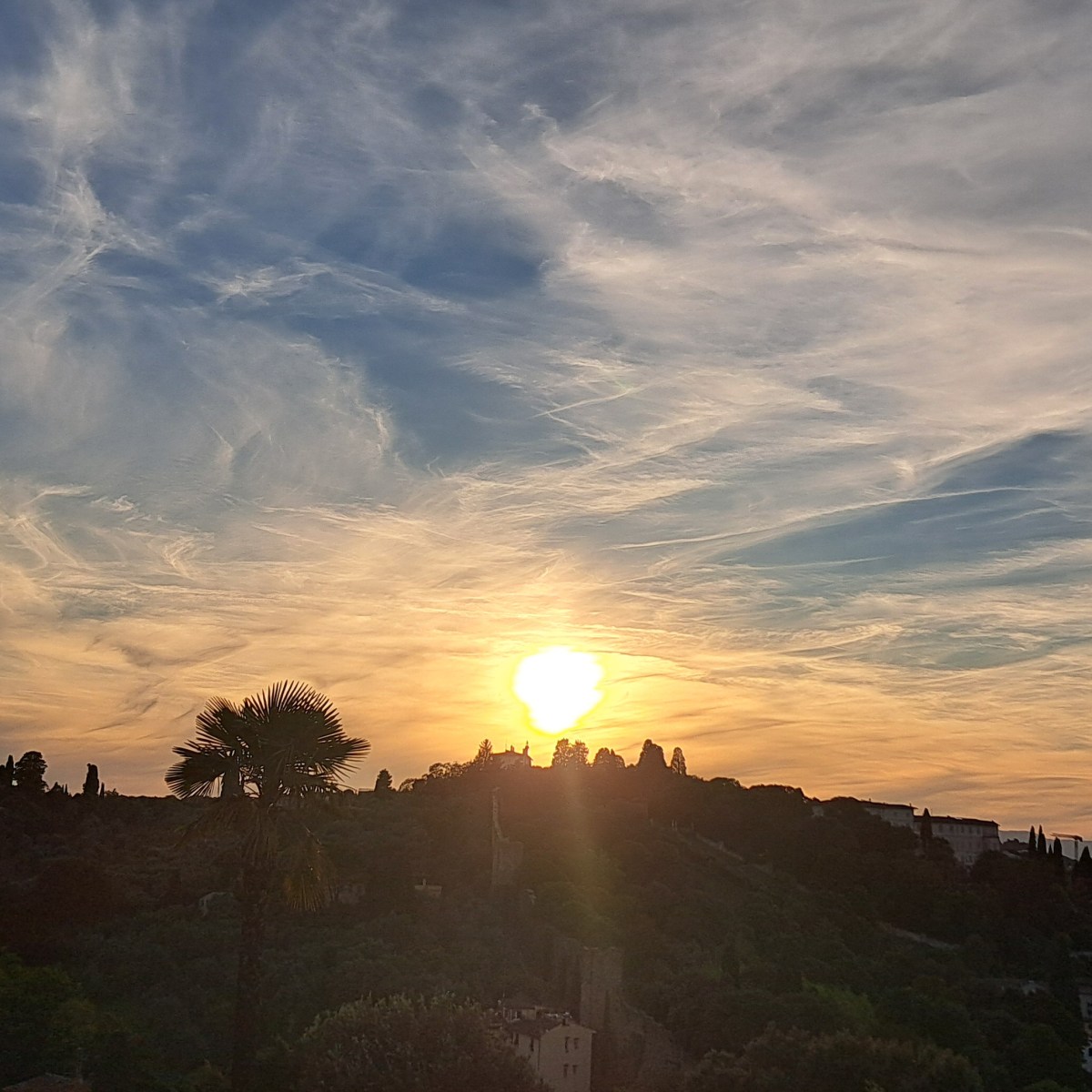 De Perfecte Zonsondergang Over Florence