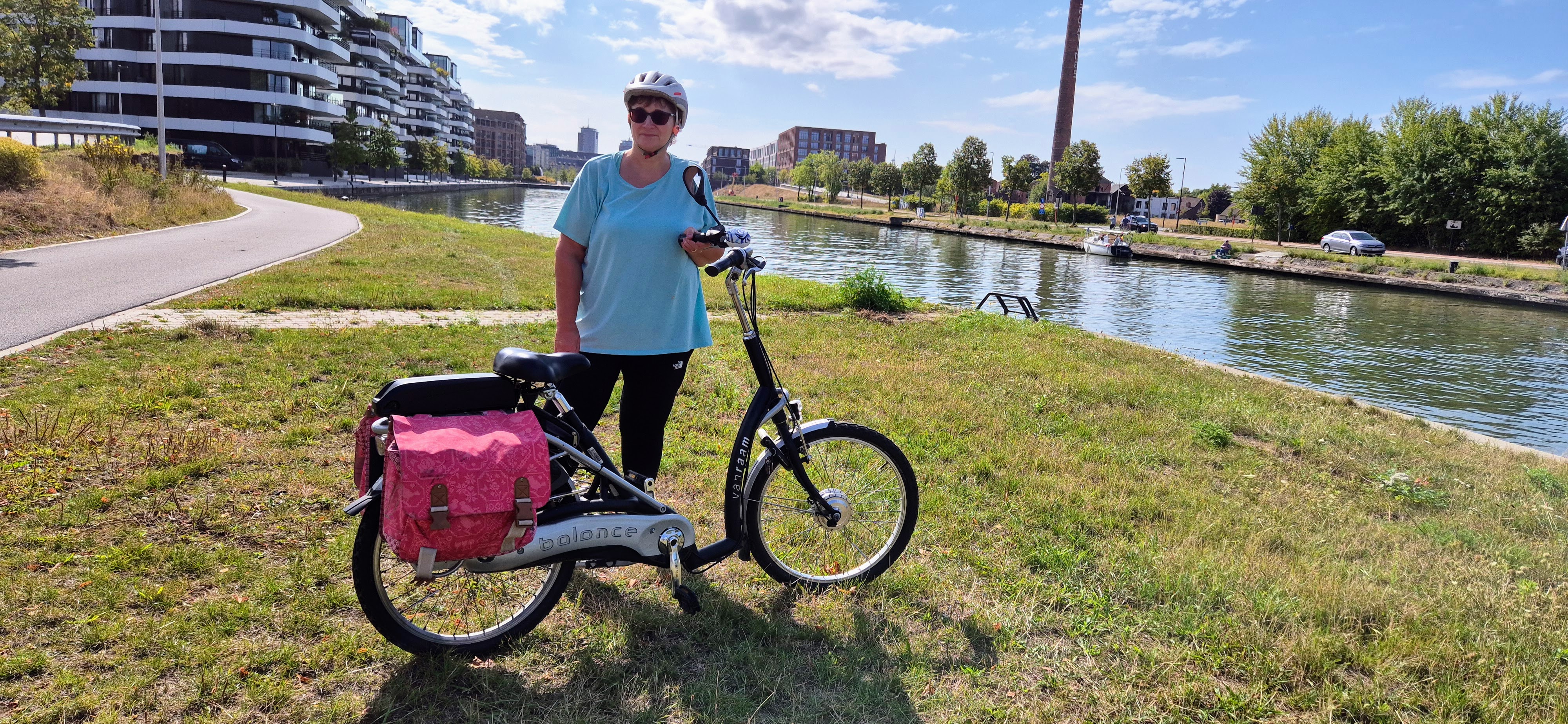 fietsen door het water